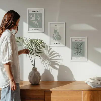 Billedvæg med stilfulde illustrationer af Henri Matisse