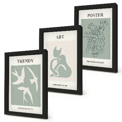 Billedvæg med stilfulde illustrationer af Henri Matisse