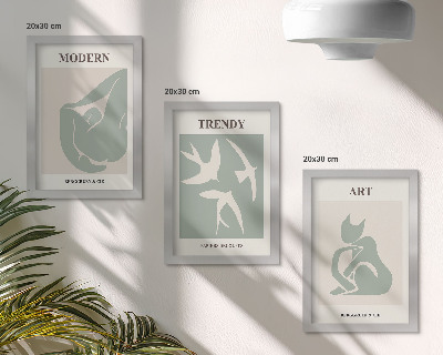 Billedvæg Henri Matisse abstrakte figurer i dæmpede farver