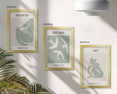 Billedvæg Henri Matisse abstrakte figurer i dæmpede farver