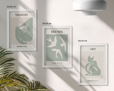 Billedvæg Henri Matisse abstrakte figurer i dæmpede farver