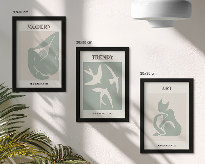 Billedvæg Henri Matisse abstrakte figurer i dæmpede farver