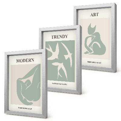 Billedvæg Henri Matisse abstrakte figurer i dæmpede farver