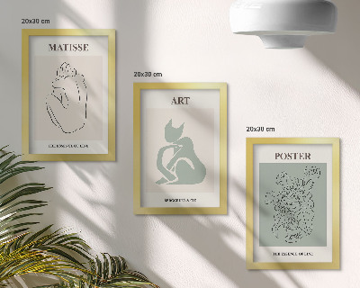 Moderne billedsæt Plakater i beige og grønne nuancer af Henri Matisse