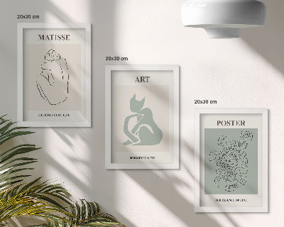 Moderne billedsæt Plakater i beige og grønne nuancer af Henri Matisse