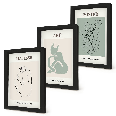 Moderne billedsæt Plakater i beige og grønne nuancer af Henri Matisse
