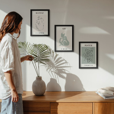 Moderne billedsæt Plakater i beige og grønne nuancer af Henri Matisse