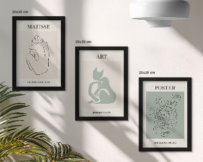 Moderne billedsæt Plakater i beige og grønne nuancer af Henri Matisse