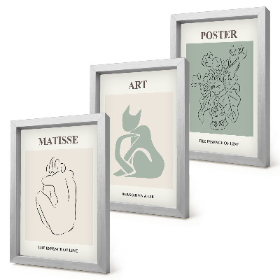 Moderne billedsæt Plakater i beige og grønne nuancer af Henri Matisse