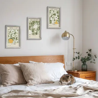 Moderne billedsæt med blomsterplakatdesign af London, Tokyo og Dublin