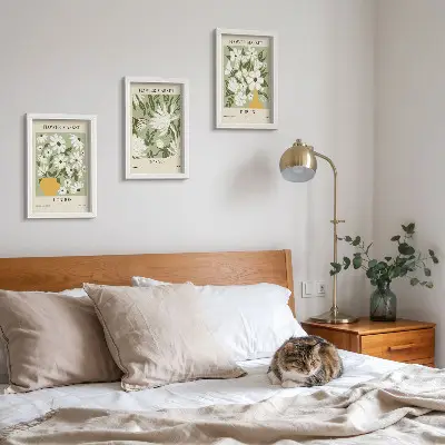 Moderne billedsæt med blomsterplakatdesign af London, Tokyo og Dublin