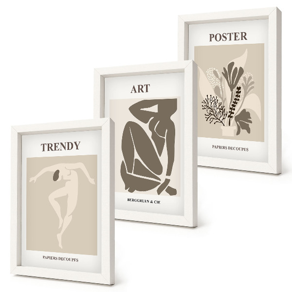 Pakke med billeder og rammer Menneskefigurer med planter af Henri Matisse