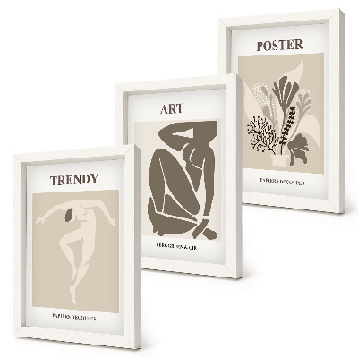 Pakke med billeder og rammer Menneskefigurer med planter af Henri Matisse