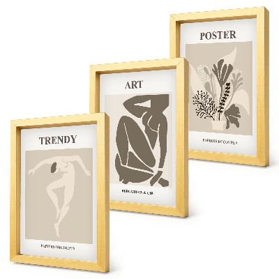 Pakke med billeder og rammer Menneskefigurer med planter af Henri Matisse