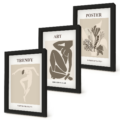 Pakke med billeder og rammer Menneskefigurer med planter af Henri Matisse