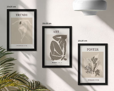 Pakke med billeder og rammer Menneskefigurer med planter af Henri Matisse