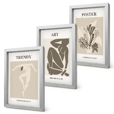 Pakke med billeder og rammer Menneskefigurer med planter af Henri Matisse