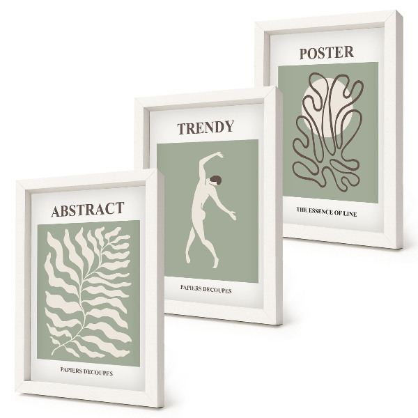 Billedvæg Plantemønstre i grønne nuancer af Henri Matisse