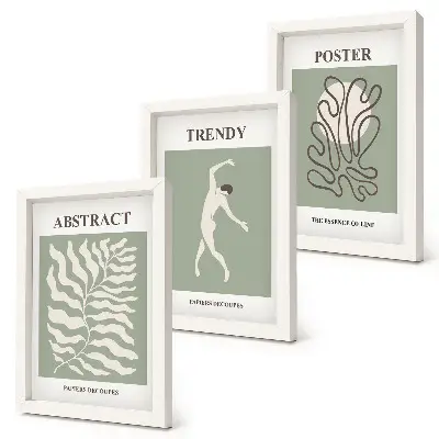 Billedvæg med plantemønstre i grønne nuancer af Henri Matisse