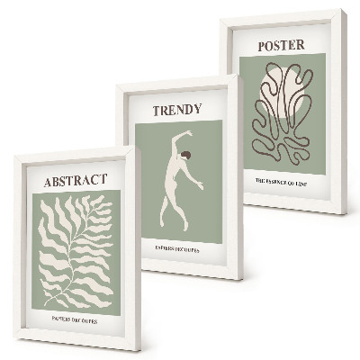 Billedvæg Plantemønstre i grønne nuancer af Henri Matisse