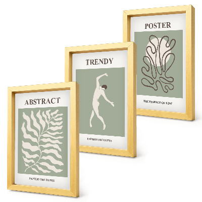 Billedvæg Plantemønstre i grønne nuancer af Henri Matisse