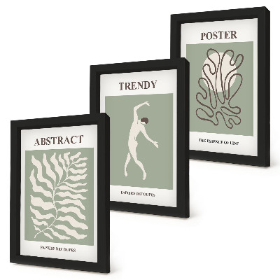 Billedvæg Plantemønstre i grønne nuancer af Henri Matisse