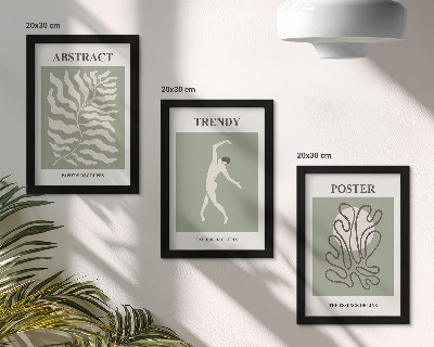 Billedvæg Plantemønstre i grønne nuancer af Henri Matisse