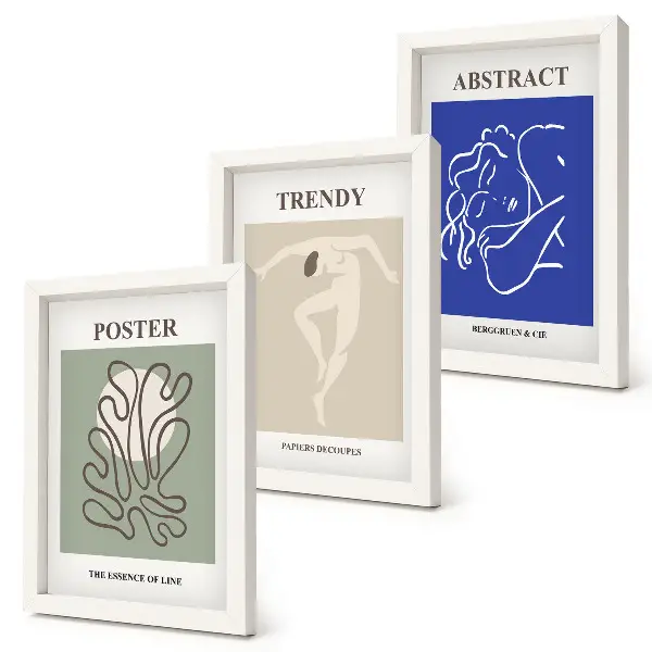Henri Matisse pastelillustrationer pakke med billeder og rammer
