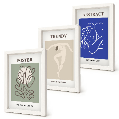 Pakke med billeder og rammer Henri Matisse pastelillustrationer