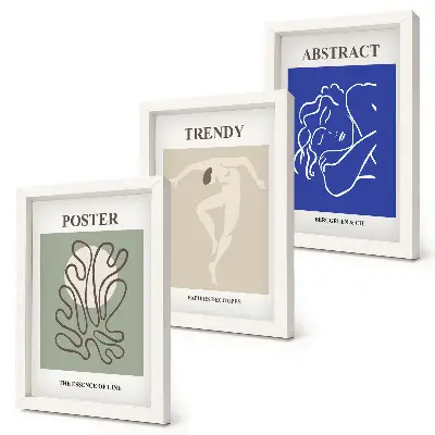 Henri Matisse pastelillustrationer pakke med billeder og rammer