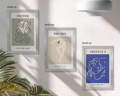 Pakke med billeder og rammer Henri Matisse pastelillustrationer