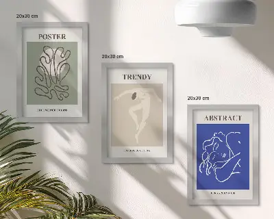 Henri Matisse pastelillustrationer pakke med billeder og rammer
