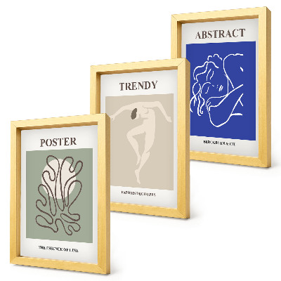 Pakke med billeder og rammer Henri Matisse pastelillustrationer