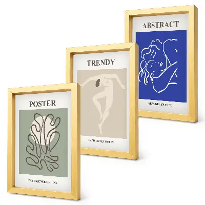 Henri Matisse pastelillustrationer pakke med billeder og rammer