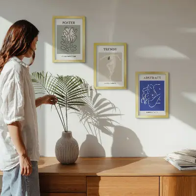 Henri Matisse pastelillustrationer pakke med billeder og rammer
