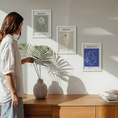 Henri Matisse pastelillustrationer pakke med billeder og rammer