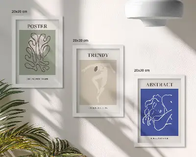 Henri Matisse pastelillustrationer pakke med billeder og rammer