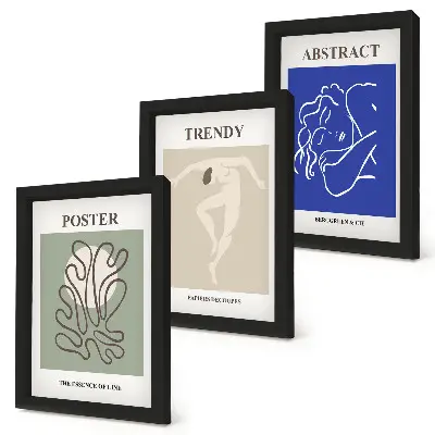 Henri Matisse pastelillustrationer pakke med billeder og rammer