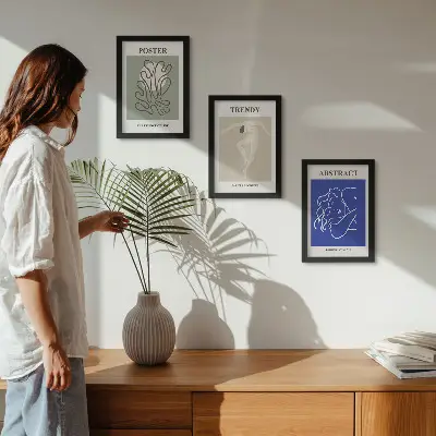 Henri Matisse pastelillustrationer pakke med billeder og rammer