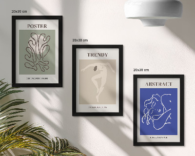 Pakke med billeder og rammer Henri Matisse pastelillustrationer