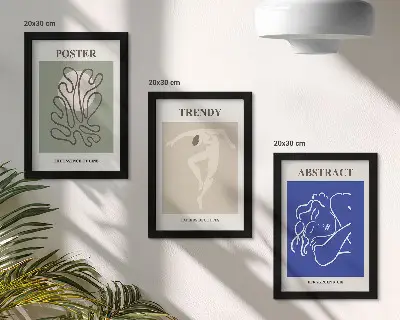 Henri Matisse pastelillustrationer pakke med billeder og rammer