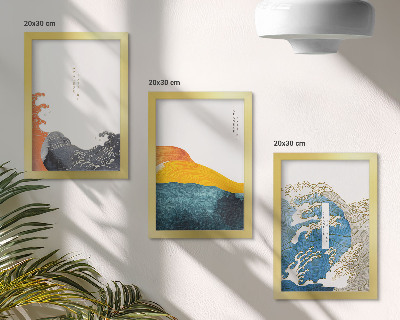 Moderne billedsæt Bølger i japansk grafisk stil