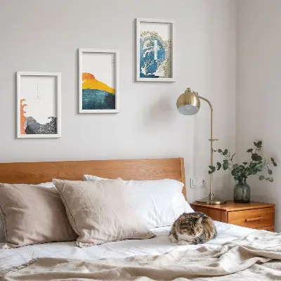 Billedsæt med bølger i japansk grafisk stil