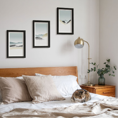 Pakke med billeder og rammer Minimalistiske bjerge i sarte pasteller