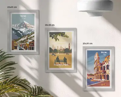 Moderne billedsæt med bjergene i Ouray Park og Colosseum i Rom