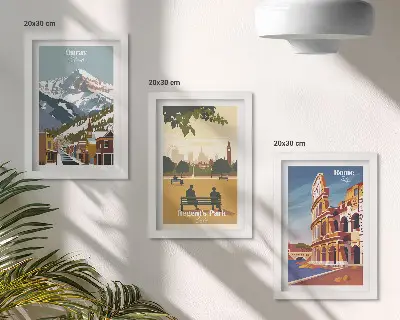 Moderne billedsæt med bjergene i Ouray Park og Colosseum i Rom