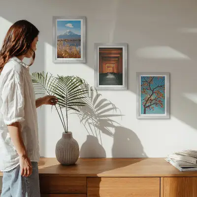 Japanske landskaber, natur og arkitektur i Asien moderne billedsæt
