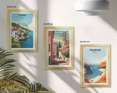 Billedvæg Maleriske landskaber i retrostil