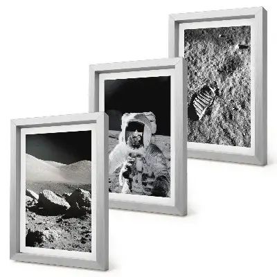 Månebilleder med astronaut og fodspor moderne billedsæt