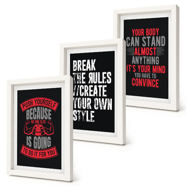 Billedvæg Motivation til træning og slogans for selvudvikling
